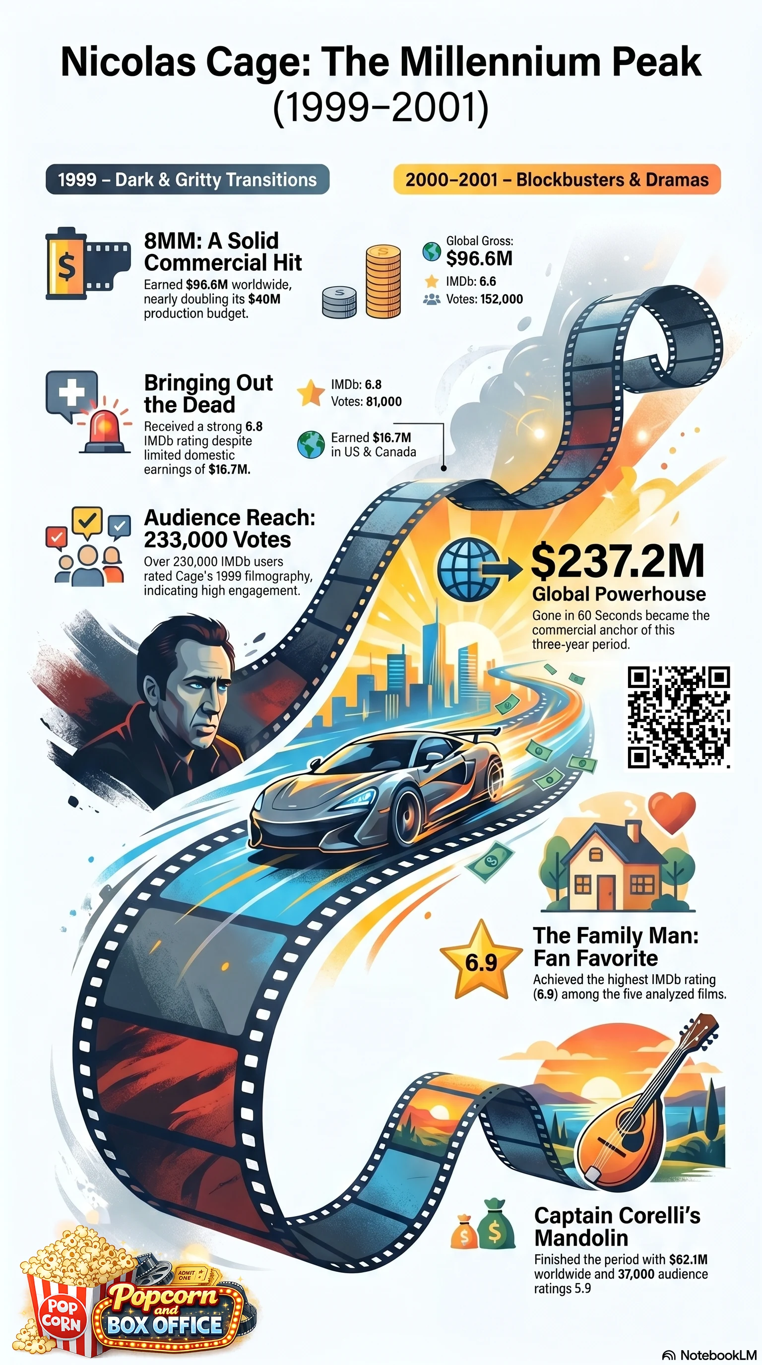 Nicolas Cage (2000) - career infographic