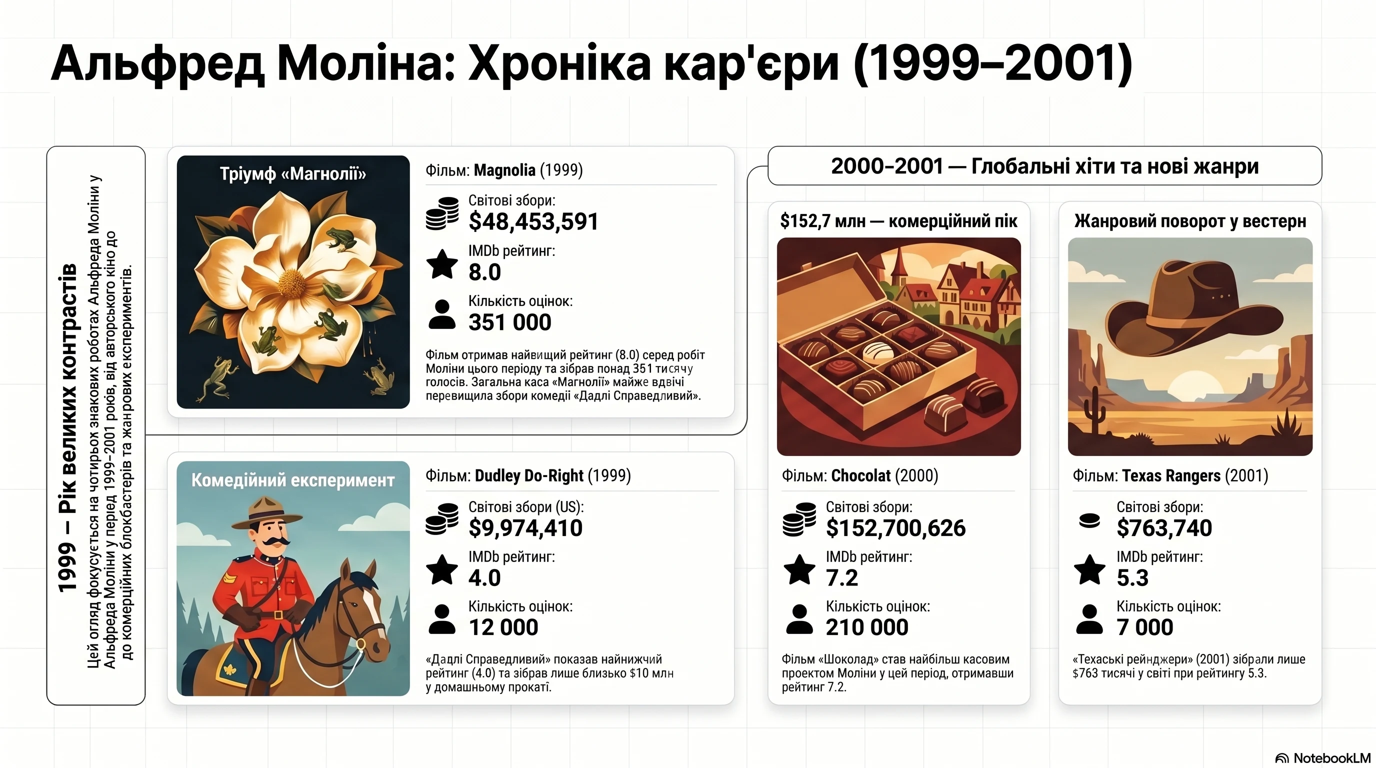 Альфред Моліна (2000) - інфографіка кар'єри