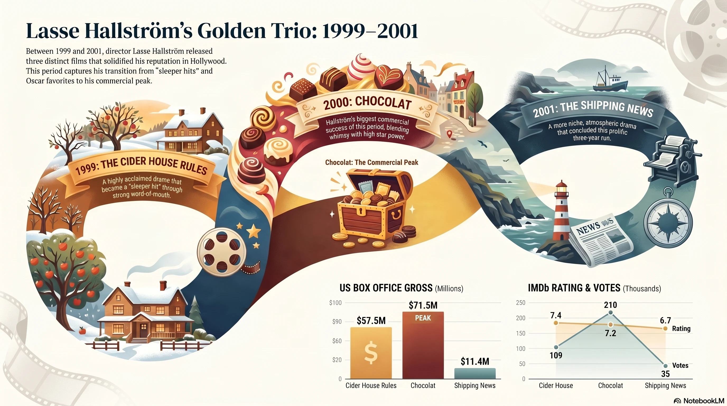 Lasse Hallström (2000) - career infographic