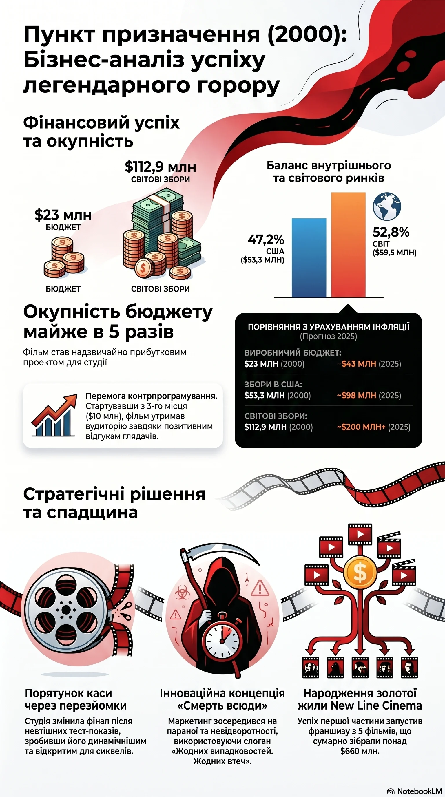 Пункт призначення (2000) — Інфографіка фільму