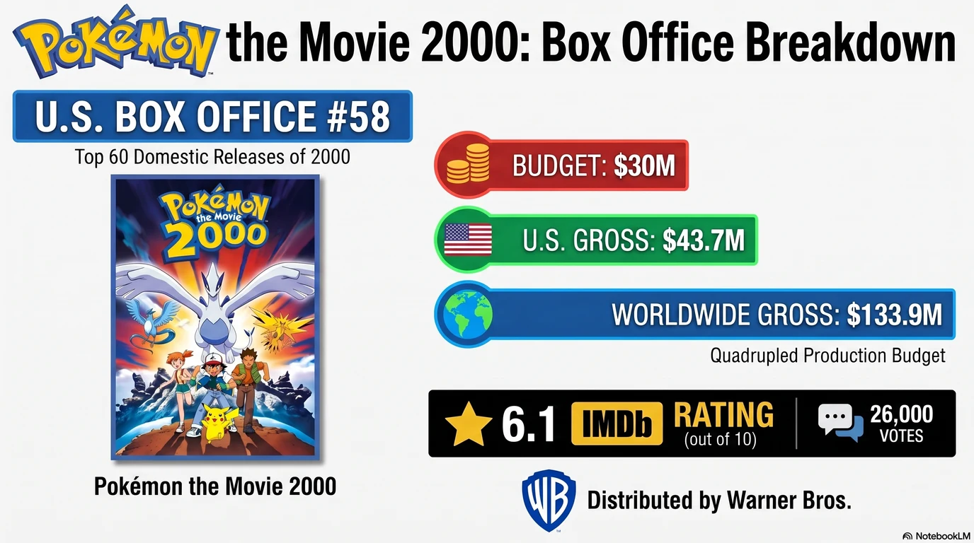 Pokémon the Movie 2000 (2000) — Audience Ratings and Box Office