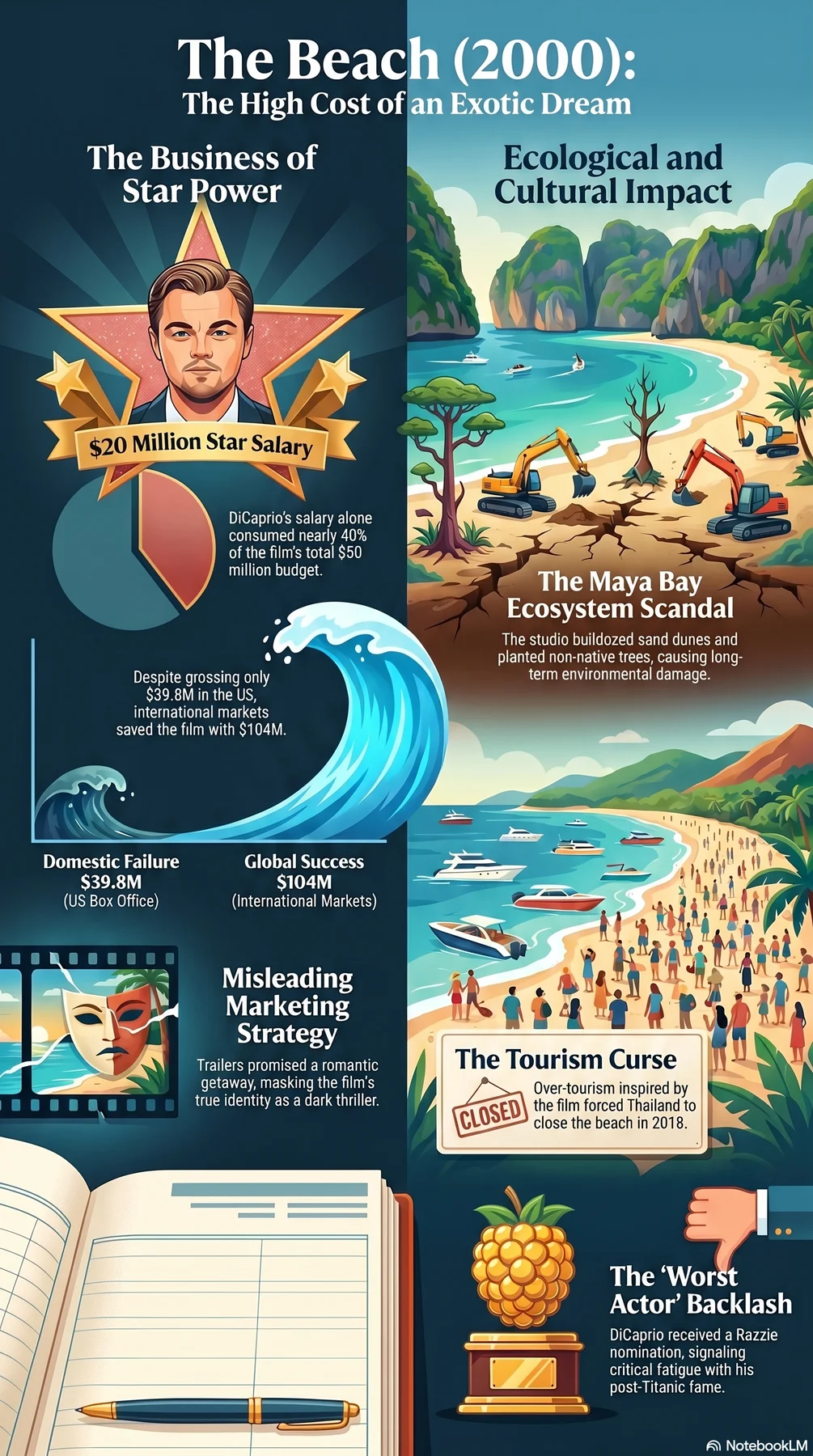 The Beach (2000) — Movie Infographic