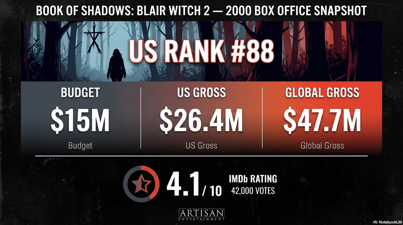 Book of Shadows: Blair Witch 2 (2000) — Audience Ratings and Box Office