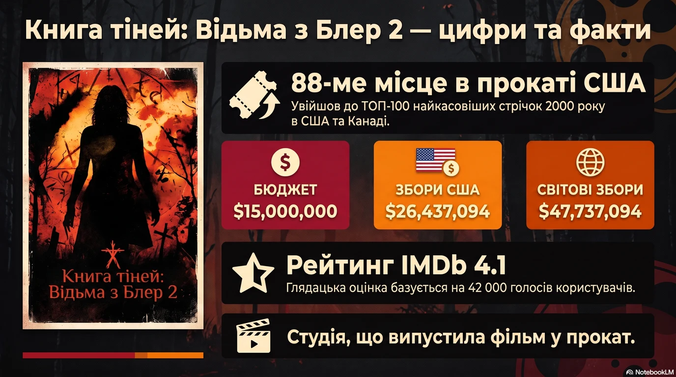 Книга тіней: Відьма з Блер 2 (2000) — Оцінки глядачів та касові збори