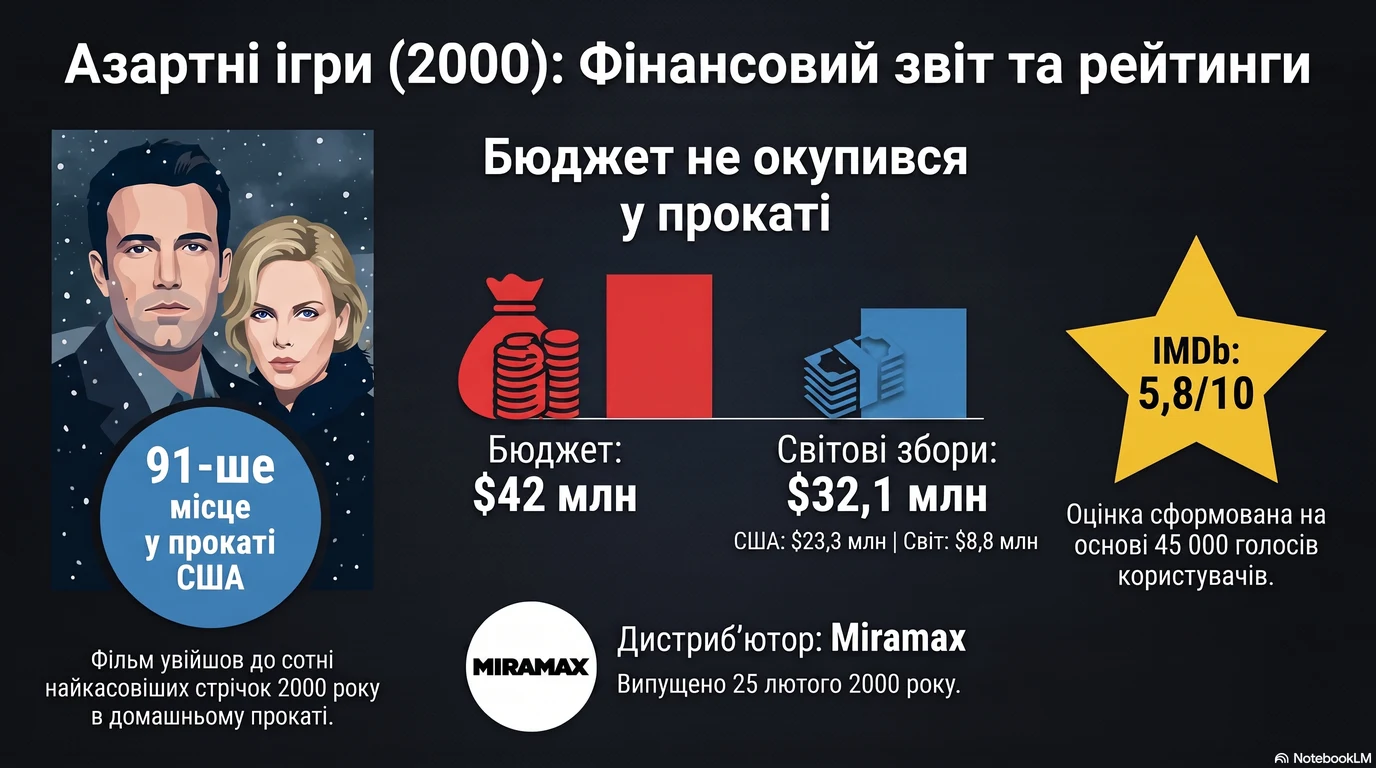 Азартні ігри (2000) — Оцінки глядачів та касові збори