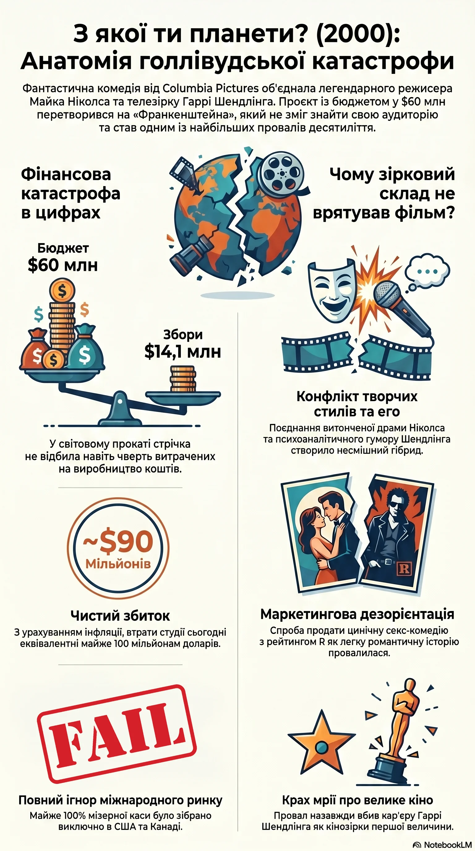 З якої ти планети? (2000) — Інфографіка фільму