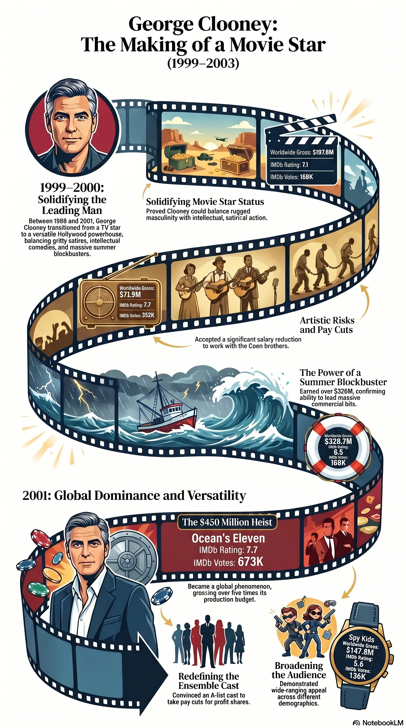 George Clooney (2000) - career infographic