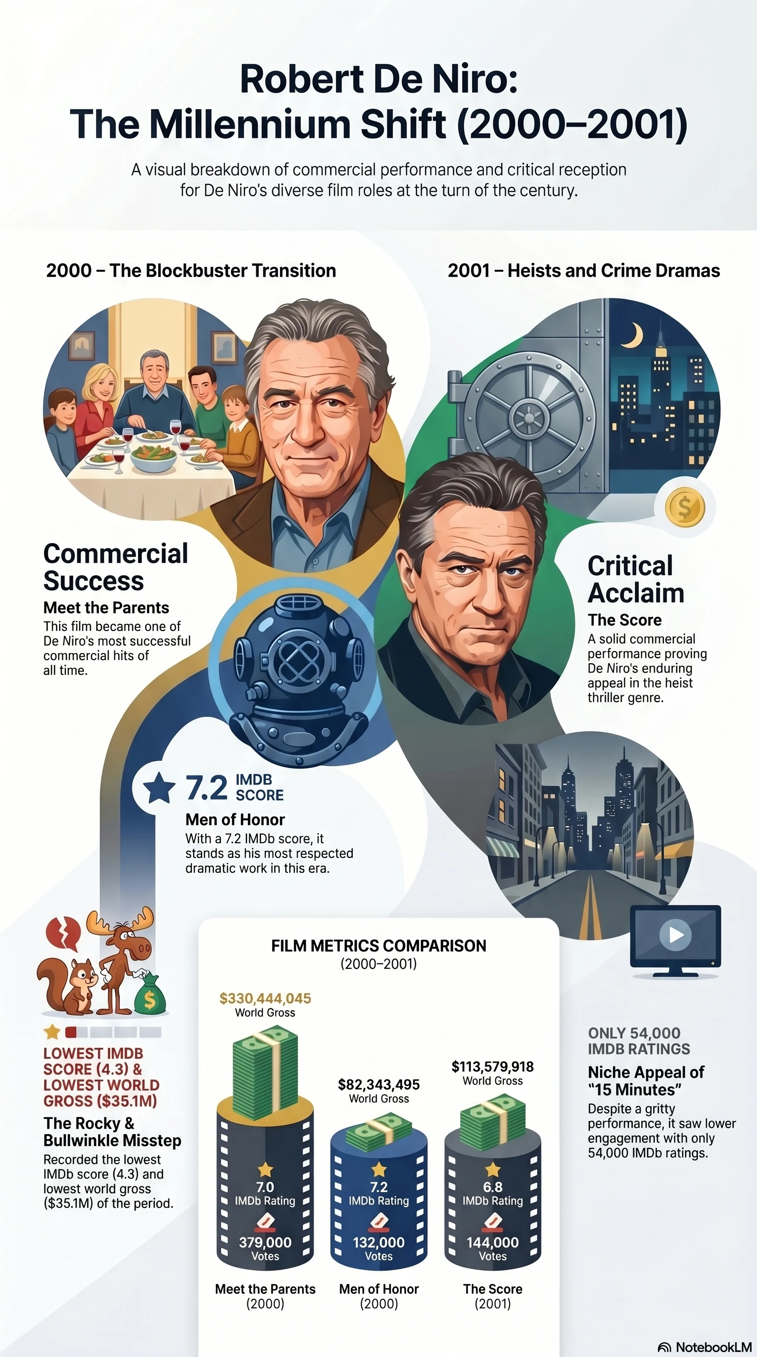 Robert De Niro (2000) - career infographic