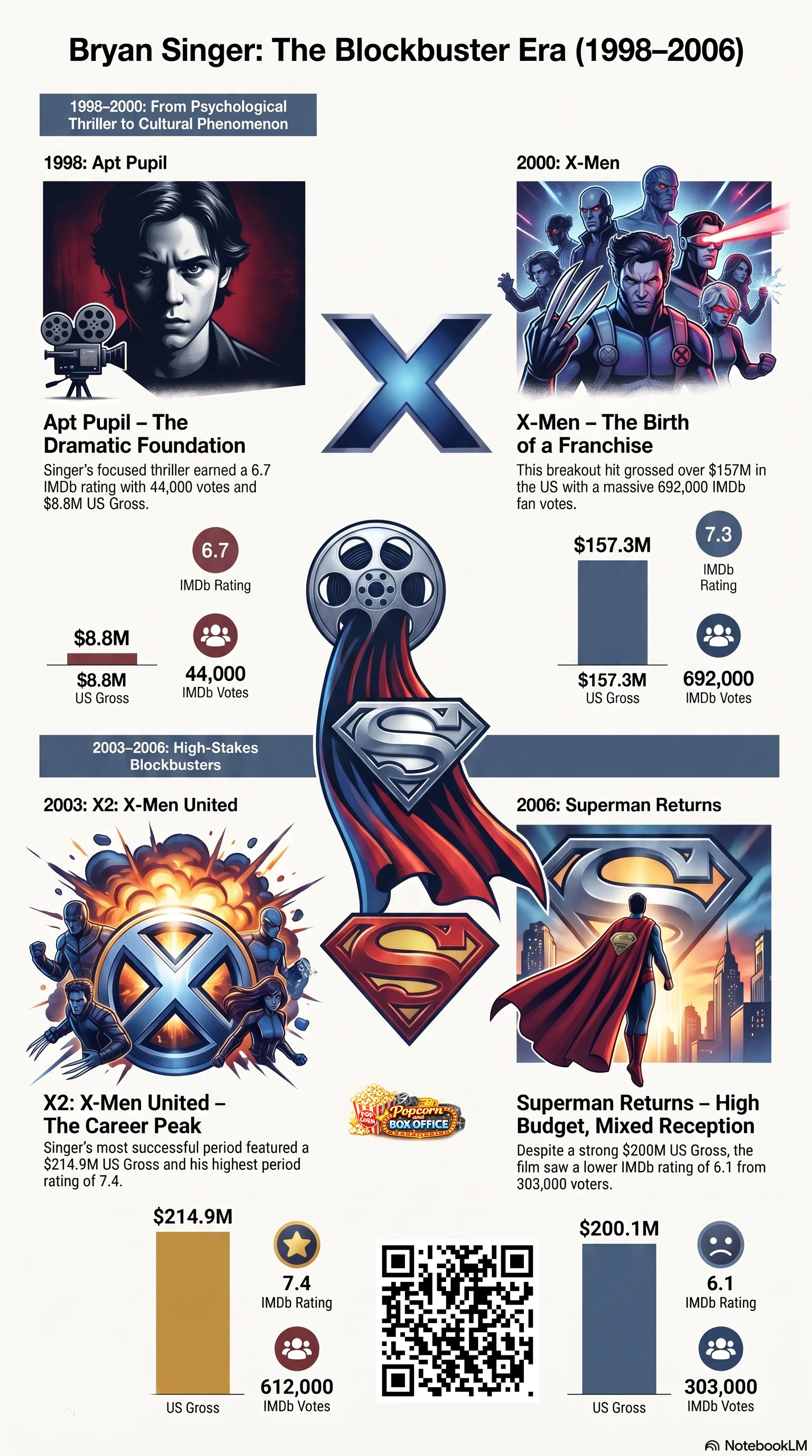 Bryan Singer (2000) - career infographic