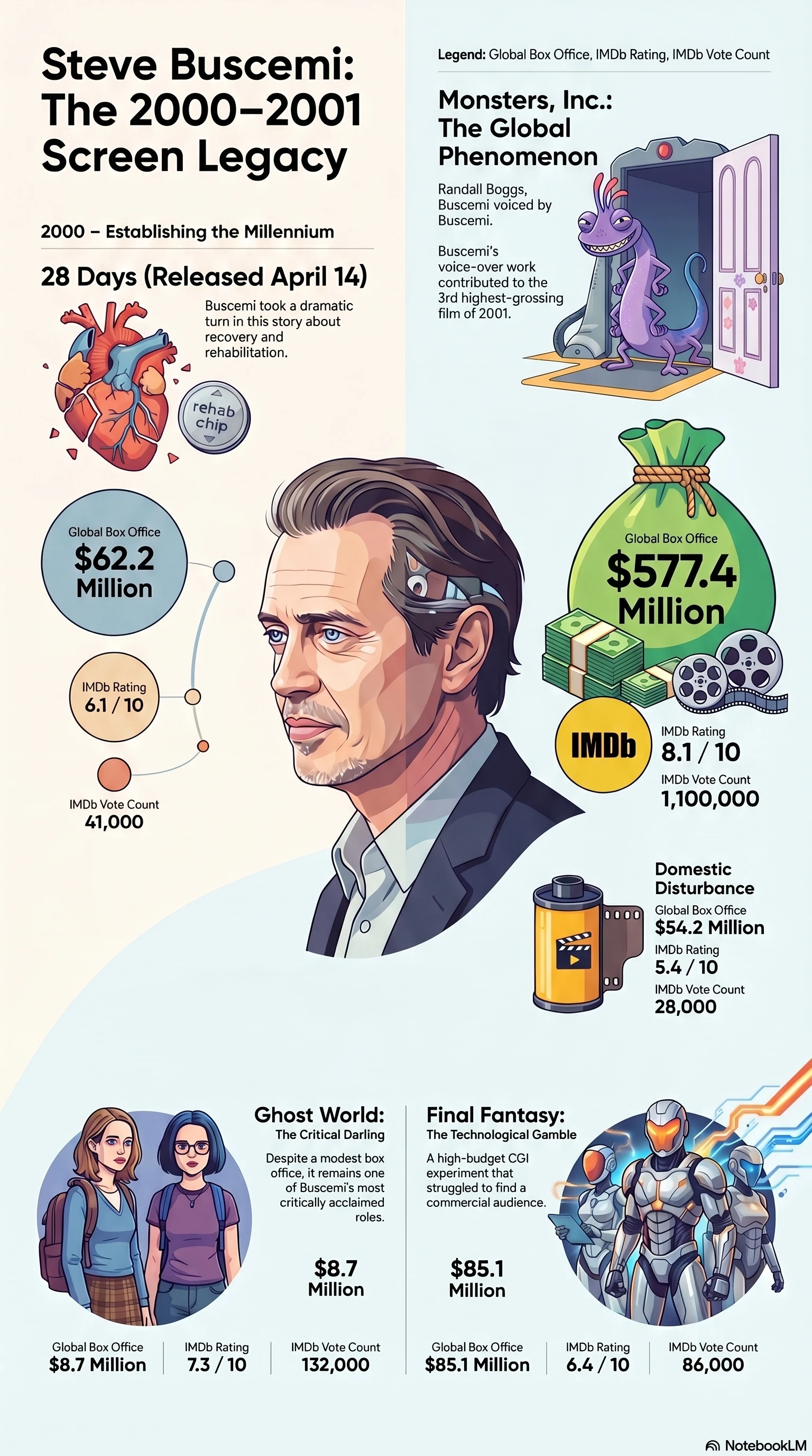 Steve Buscemi (2000) - career infographic