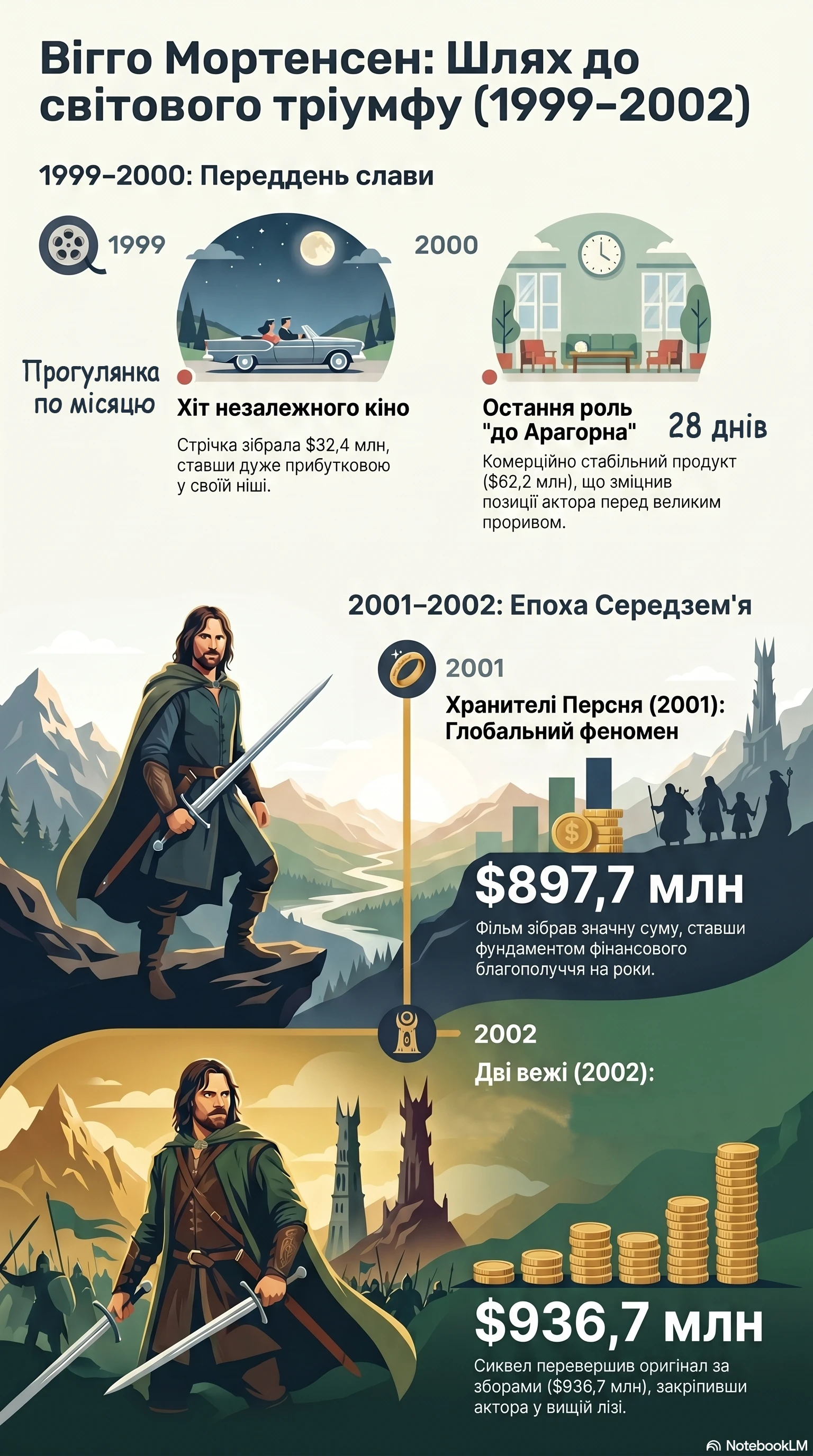 Вігго Мортенсен (2000) - інфографіка кар'єри