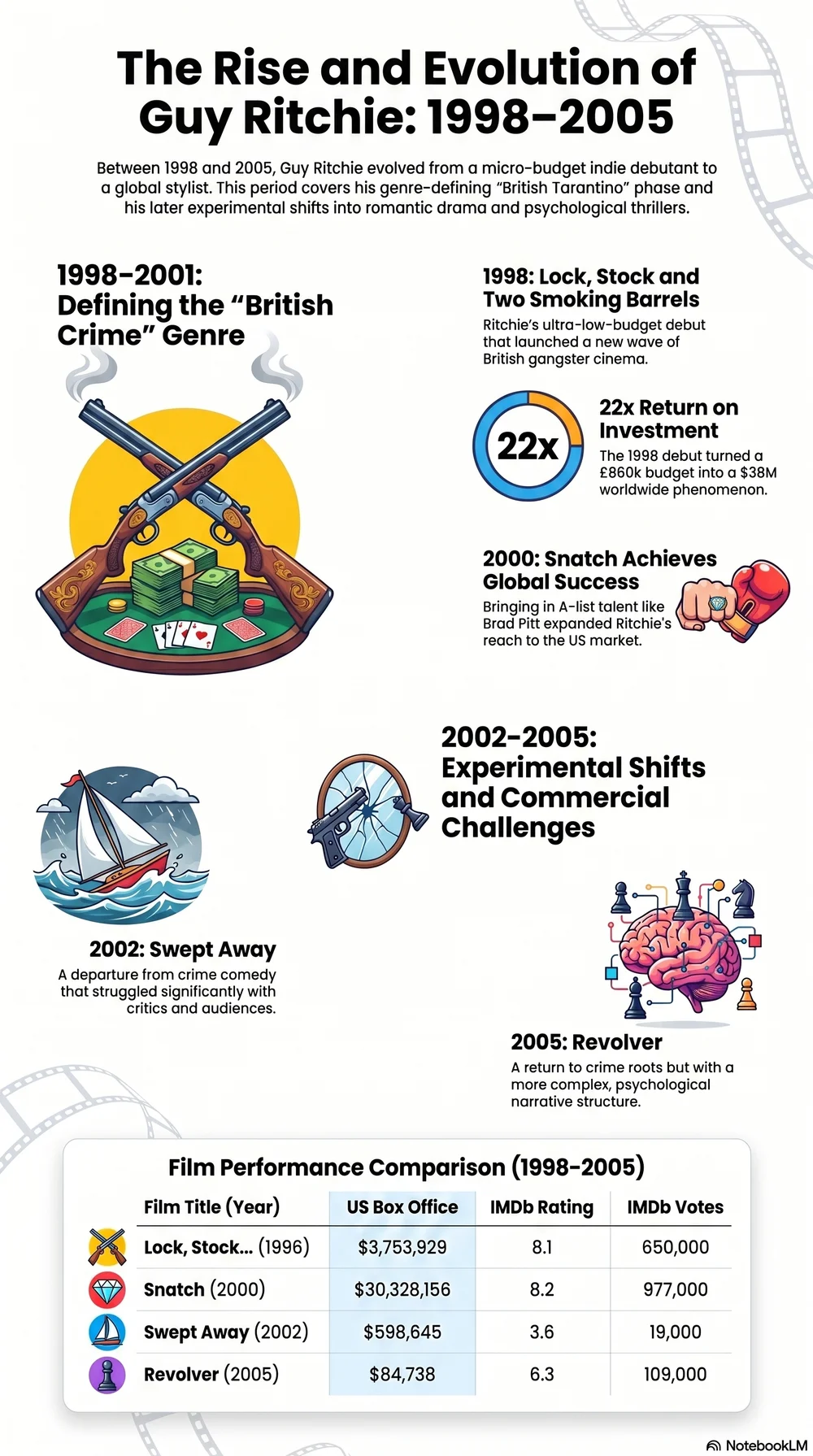 Guy Ritchie (2000) - career infographic