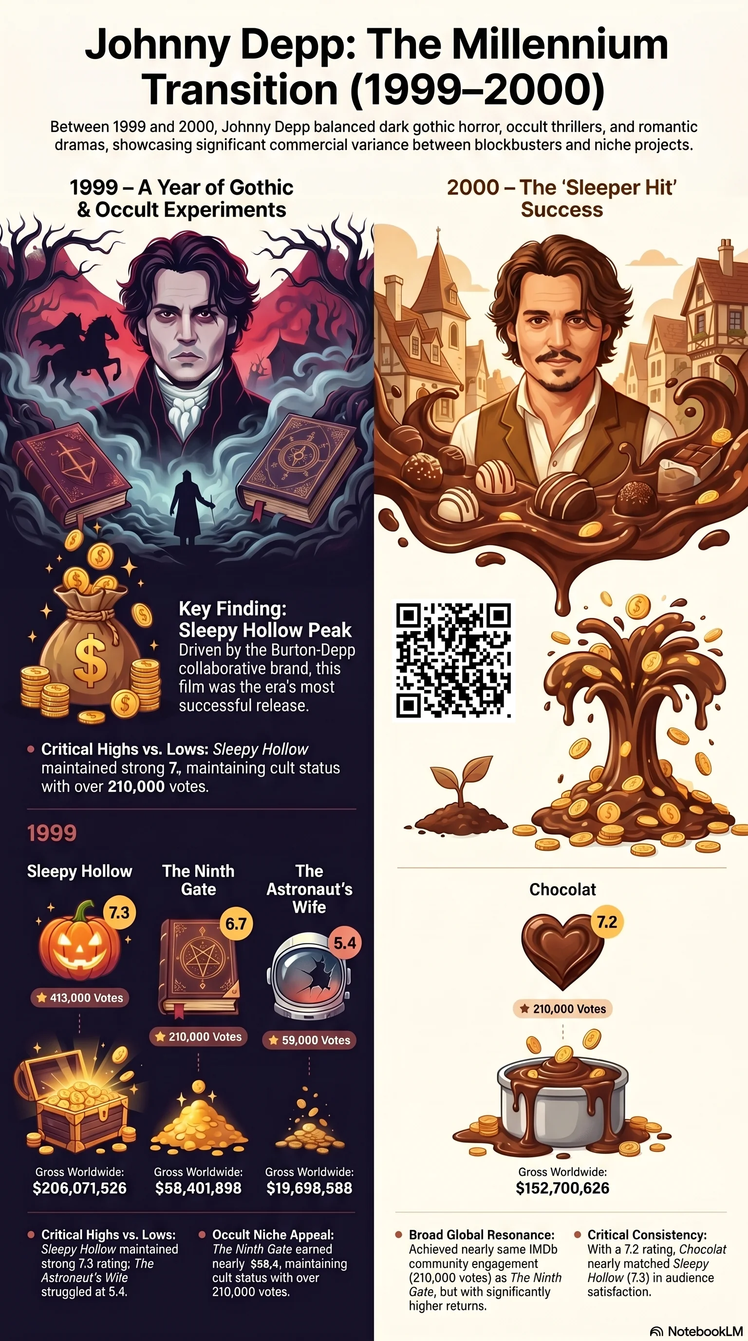 Johnny Depp (2000) - career infographic