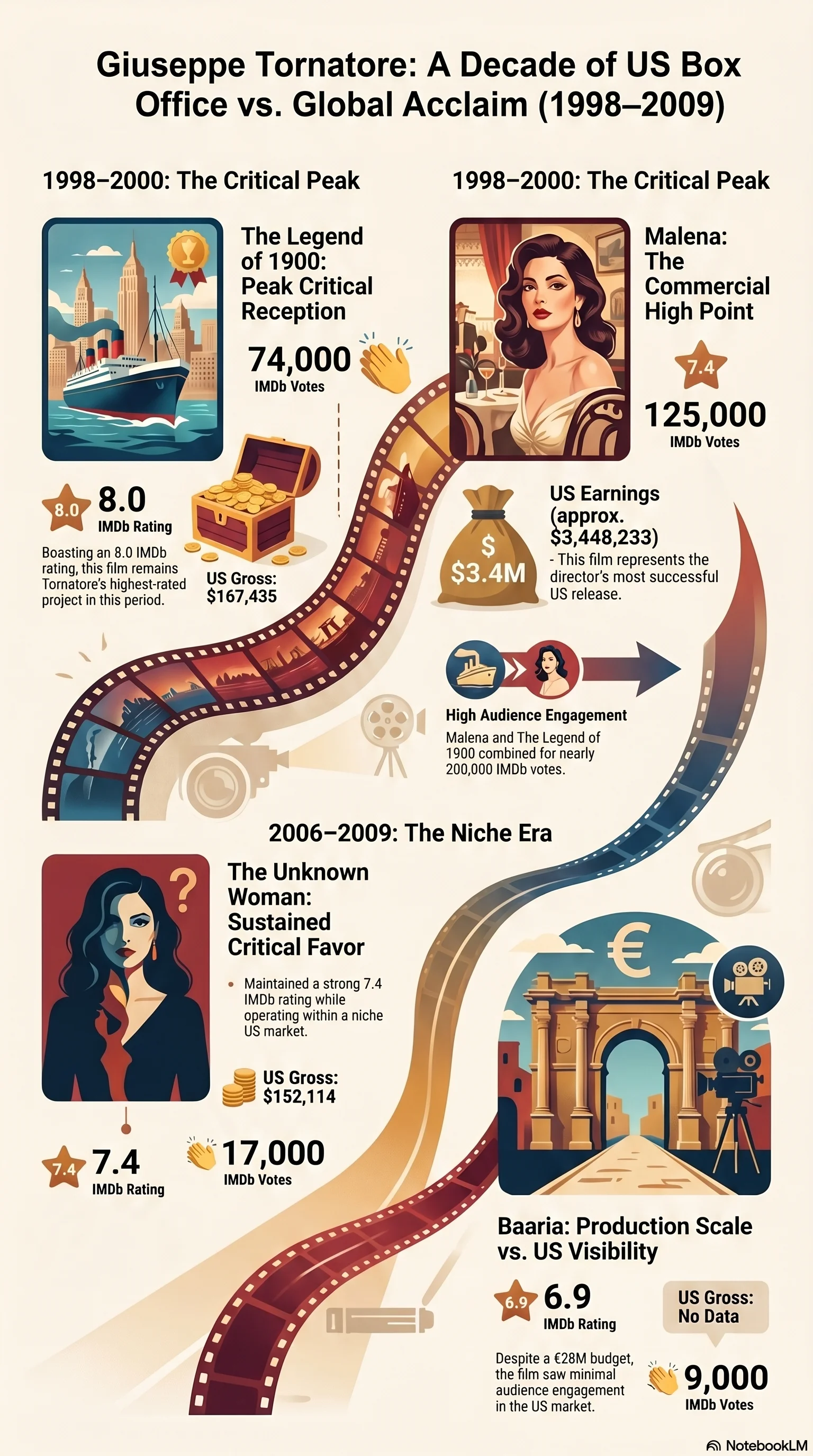 Giuseppe Tornatore (2000) - career infographic