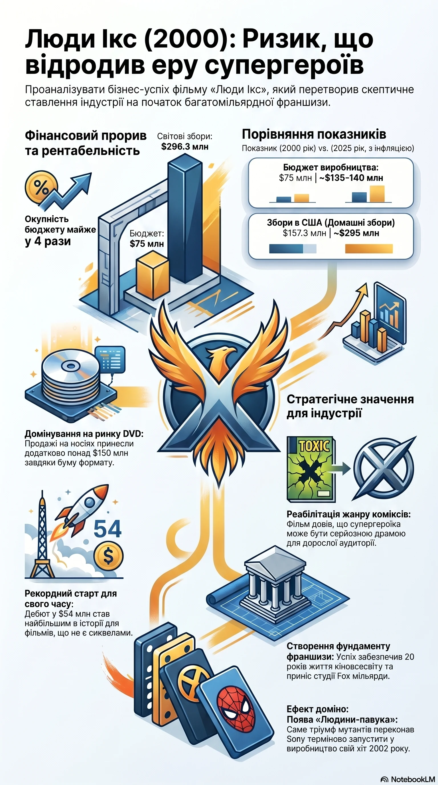 Люди Ікс (2000) — Інфографіка фільму