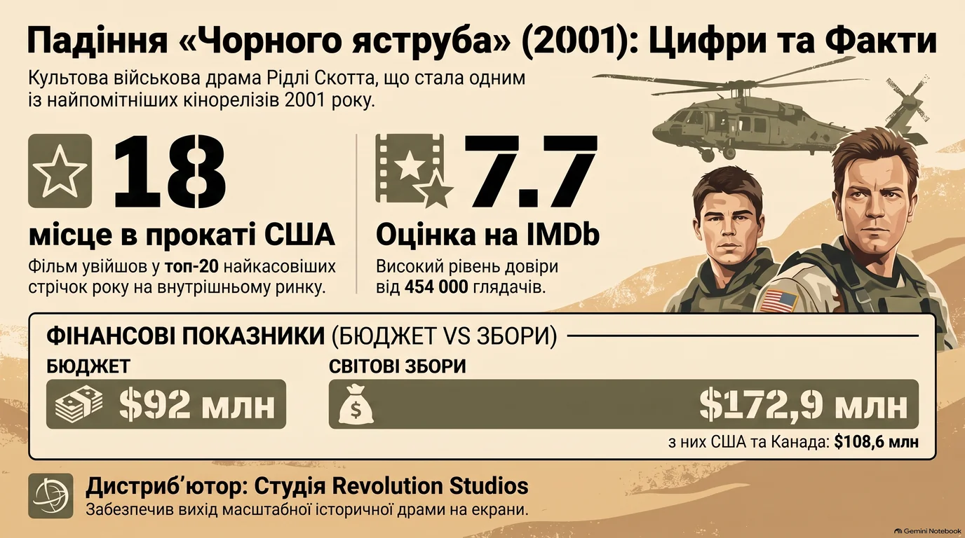 Падіння «Чорного яструба» (2001) — Оцінки глядачів та касові збори