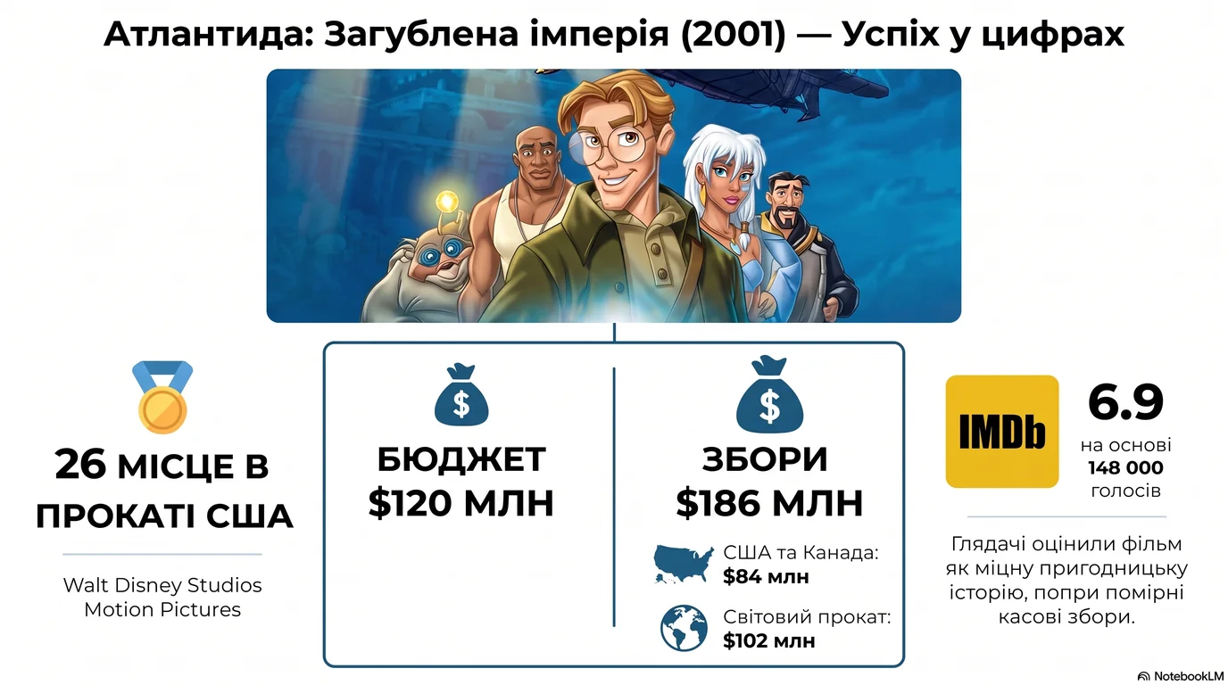 Атлантида: Загублена імперія (2001) — Оцінки глядачів та касові збори