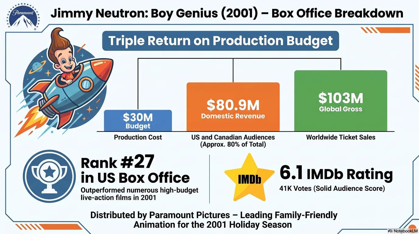 Jimmy Neutron: Boy Genius (2001) — Audience Ratings and Box Office