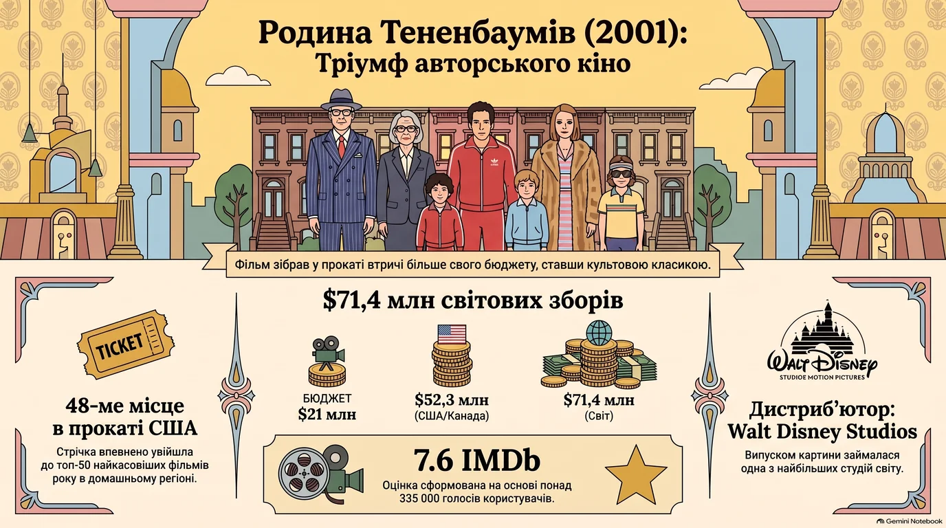 Родина Тененбаумів (2001) — Оцінки глядачів та касові збори