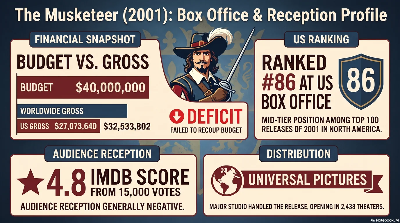 The Musketeer (2001) — Audience Ratings and Box Office