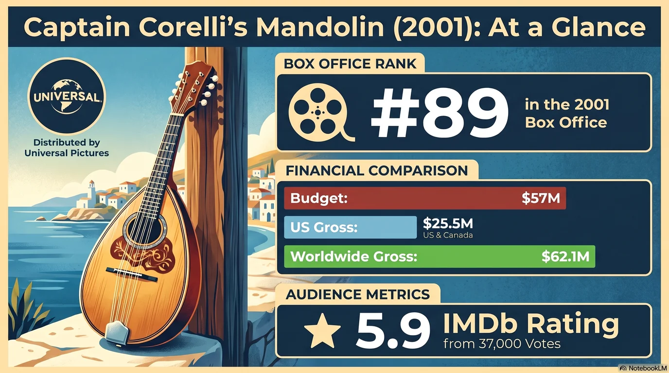 Captain Corelli's Mandolin (2001) — Audience Ratings and Box Office