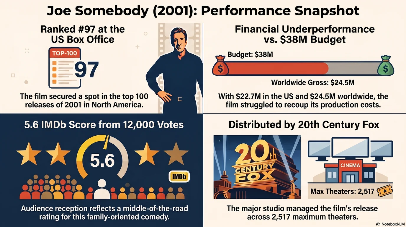 Joe Somebody (2001) — Audience Ratings and Box Office
